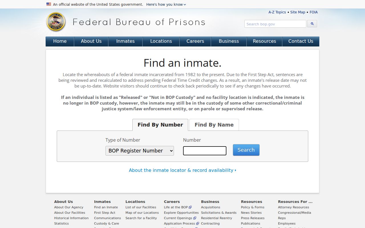 Arapahoe County warrant records federal inmate locator distinction